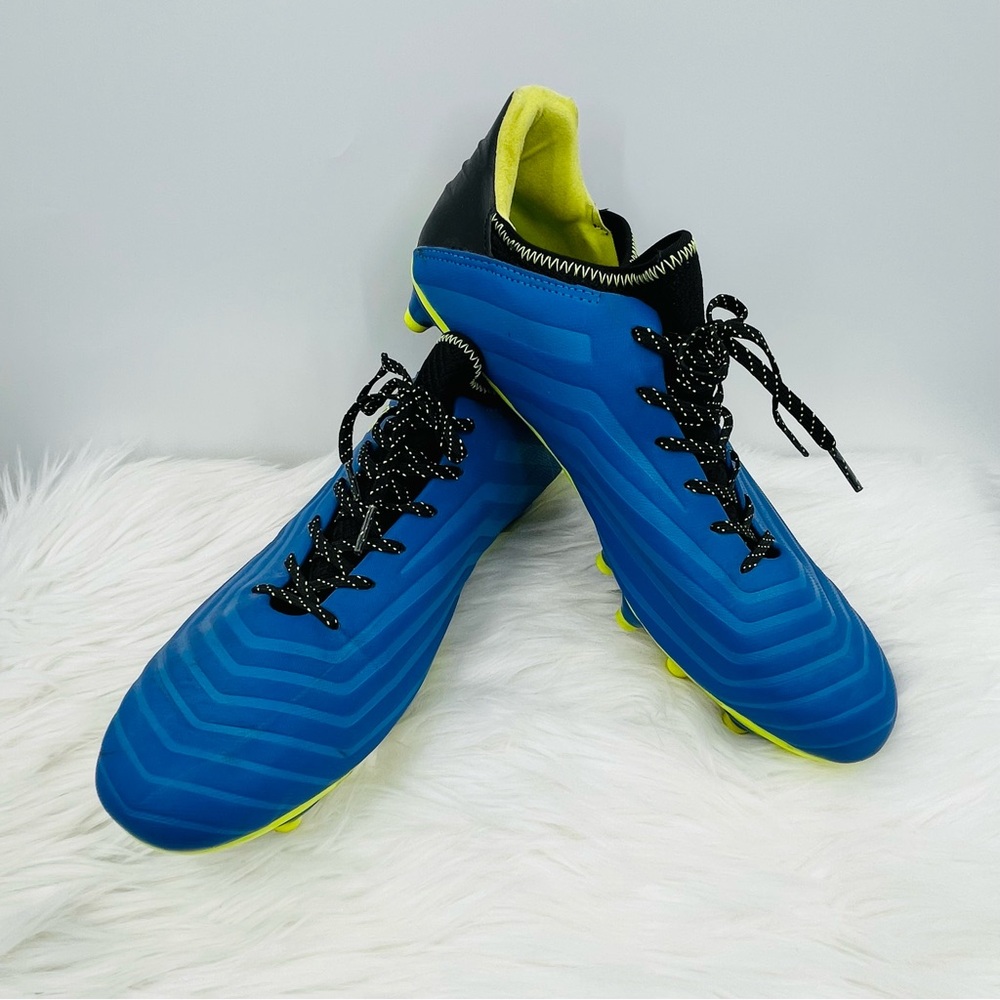 Brava Soccer Cleats Shoes Men's Size 11.5 D Lace Up Blue/Neon